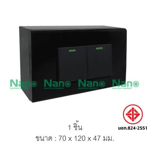 ชุดฝา3ช่อง 2สวิตส์ขนาด 1.5ช่องและบล็อกลอยขนาด2*4นิ้ว สีดำ( 1 ชิ้น /18 ชิ้นต่อกล่อง ) CS11-bb