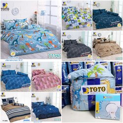 ผ้าปูที่นอนลายกราฟฟิค ลายจุด ลายตาราง ยี่ห้อ TOTO - ชุดเครื่องนอนโตโต้วงกลม เนื้อผ้าดี ไม่มีรอยต่อ ยางยืดรัดรอบที่นอน ปูที่นอนหนา 8-10 นิ้ว (คลิ๊ก เพื่อดูลายอื่น ๆ)