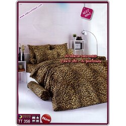 ชุดเครื่องนอน ผ้าปูที่นอน ยี่ห้อโตโต้ TT356 (ผ้าปูที่นอนลายเสือ สีออกน้ำตาลเหลือง ค่ะ จะสด ๆ หน่อย)