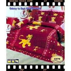 ผ้าปูที่นอน ชุดเครื่องนอน ซาติน LION KING C070