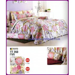 ชุดเครื่องนอน ผ้าปูที่นอนโตโต้ ลายดอก สวยเหมือนในรูป TT260
