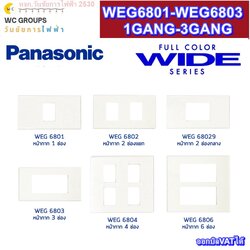 Panasonic ฝาพลาสติกพานาโซนิค Panasonic หน้ากาก ฝา 1-3 ช่อง หน้ากากปิดเรียบ พานาโซนิค รุ่น WEG 6801-6803 พานาโซนิค