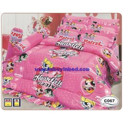 ผ้าปูที่นอน ชุดเครื่องนอน ซาติน พาวเวอร์ พัพ เกิร์ล C067 (ลายใหม่)