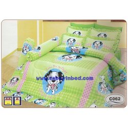 ผ้าปูที่นอน ชุดเครื่องนอน ซาติน 102 Dalmatians C062 (ลายใหม่)