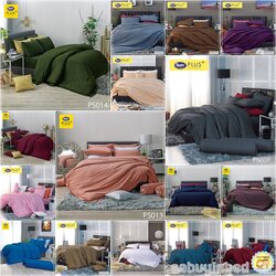 ผ้าปูที่นอนสีพื้น 16 เฉดสี ซาตินพลัส - ชุดเครื่องนอนสีพื้น Satin Plus+ เนื้อผ้าดี ไม่มีรอยต่อ ผ้าปูที่นอนหนา14 นิ้ว