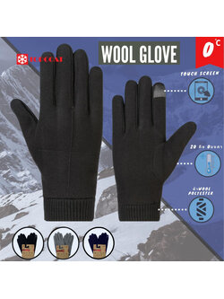 ถุงมือกันหนาว ถุงมือบุขนกำมะหยี่กันหนาว ถุงมือกันหนาวผู้ชาย ถุงมือกันหนาวทัชสกรีน