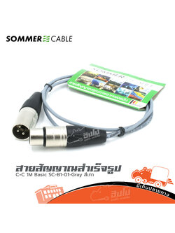 สายสัญญาณสำเร็จ SOMMER C+C Basic SC B101 สีเทา 1 เมตร (ธ24.1)