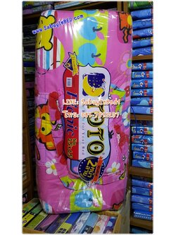 ที่นอนปิคนิคโตโต้ ลายการ์ตูน ขนาด 3.5 ฟุต TOTO - CU74 - Cuties หมีพูห์ สีชมพู และ เพื่อนๆ - มีหมอนแถม 1 ใบ ที่นอนมีระบายชาย (คลิ๊กดูลายเต็ม ด้านใน)