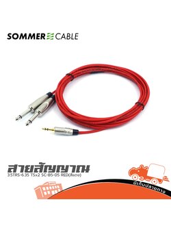 สาย SOMMER 3.5TRS 6.35 TSx2 SC B5 05 RED(สีแดง) (SP1)