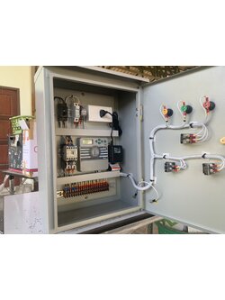 ตู้ควบคุมโซลินอยด์วาล์วเครื่องตั้งเวลา HUNTER โซน 8 + ปั๊มน้ำ 2 hp **เพิ่มเฟสโปรเทคชั่นได้***