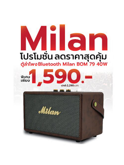 ตู้ลำโพง D power Bluetooth Milan BOM 79 40W สีน้ำตาล (E4.2)