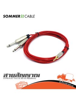 สาย SOMMER 3.5TRS 6.35 TSx2 SC B5 03 RED(สีแดง) (SP1)