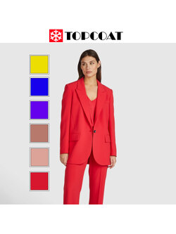 ชุดเซ็ตเบลเซอร์ผู้หญิง เสื้อพร้อมกางเกง สูทกระดุมเดียว สีชมพูเข้ม ชมพูอ่อน แดง เหลือง น้ำเงิน ม่วง