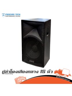 ตู้ลำโพงเสียงกลาง 15 นิ้ว PROEUROTECH (ทรงคางหมู) (PP1)