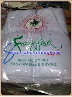 มุ้งกาง 4 หู กันยุง ด้ายคู่ / ไนล่อน / มุ้งสี (มีหลายไซด์)