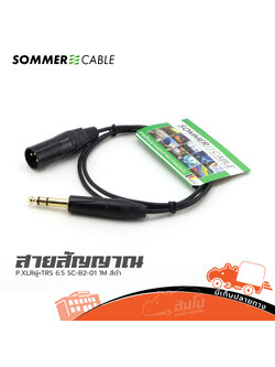 สายสัญญาณสำเร็จ Sommer P.XLRผู้+TRS 6.5 SC-B2-01 1 เมตร BLK ดำ (SP1)