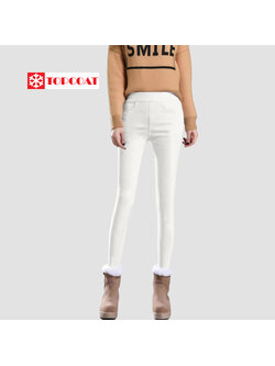 กางเกงกันหนาว ยีนส์ยืด บุขนหนานุ่ม เอวยืดสวมใส่สบายสุดๆ ใส่ติดลบได้