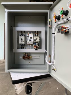 ตู้ควบคุมปั๊มน้ำขนาด 2 Hp 220v ตั้งเวลาการทำงาน ตู้เหล็ก