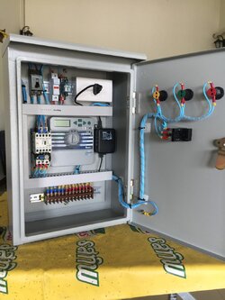 ตุ้ควบคุมโซลินอยด์วาล์วไฟฟ้าเครื่องตั้งเวลา HUNTER 4โซน +ปั๊มน้ำ 2 hp * เพิ่มเฟสโปเทคชั่นได้ *