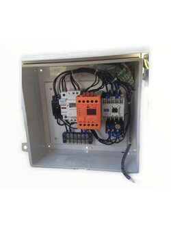 ตู้ควบคุมปั๊มน้ำ 5 HP 1เฟส 220 v ตั้งเวลาการทำงาน มีเฟส