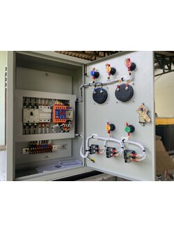ตู้ควบคุมปั๊มน้ำ 10 Hp 3 เฟส 380v ใช้ลูกลอยไฟฟ้า มีเฟส