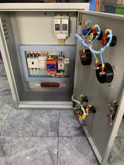 ตู้ควบคุมปั๊มน้ำ 10 Hp 380v ทำงานร่วมกับ Floatless level switch ( อิเล็กโทรด 3 ก้าน )