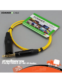 สายสัญญาณสำเร็จ Sommer P.XLRผู้+TRS 1เมตร สีเหลือง (HP001-01)