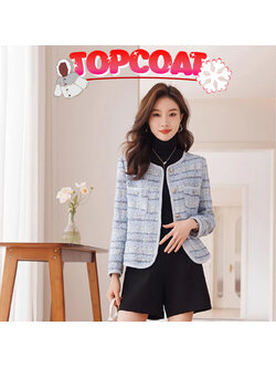 เสื้อสูทคลุมผ้าทวิต ชมพู ฟ้า