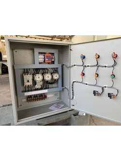 ตู้ควบคุมปั๊มน้ำระบบ 25 Hp 380 v ( star delta ) ทำงานร่วมกับระบบลูกลอยไฟฟ้า220V