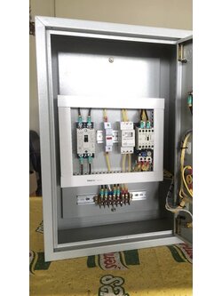 ตู้ควบคุมปั๊มน้ำขนาด 1 Hp 220v ตั้งเวลาการทำงาน ตู้เหล็ก