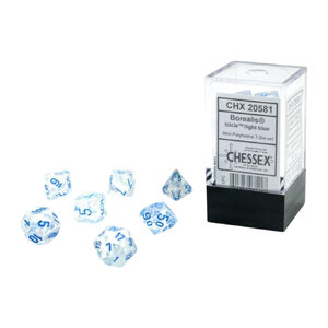 [ลูกเต๋า] Chessex: Borealis Mini-Polyhedral 7 RPG Dice Set