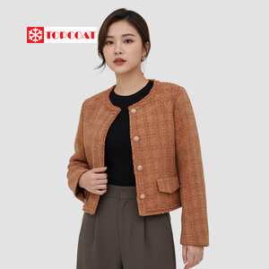 สูทคลุมผ้าทวิตสำหรับผู้หญิงซับในทั้งตัว ผ้ามีน้ำหนัก อยู่ทรง