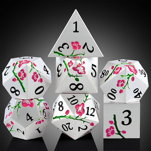 [ลูกเต๋า] Dice Habit: Metal & Enamel 7 Dice Set