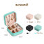 กล่องเครื่องประดับ หนัง PU ผ้ากำมะหยี่ แบบพกพา ขนาดเล็ก สำหรับใส่ต่างหู สร้อยคอ กล่องเก็บเครื่องประดับสไตส์เก่า