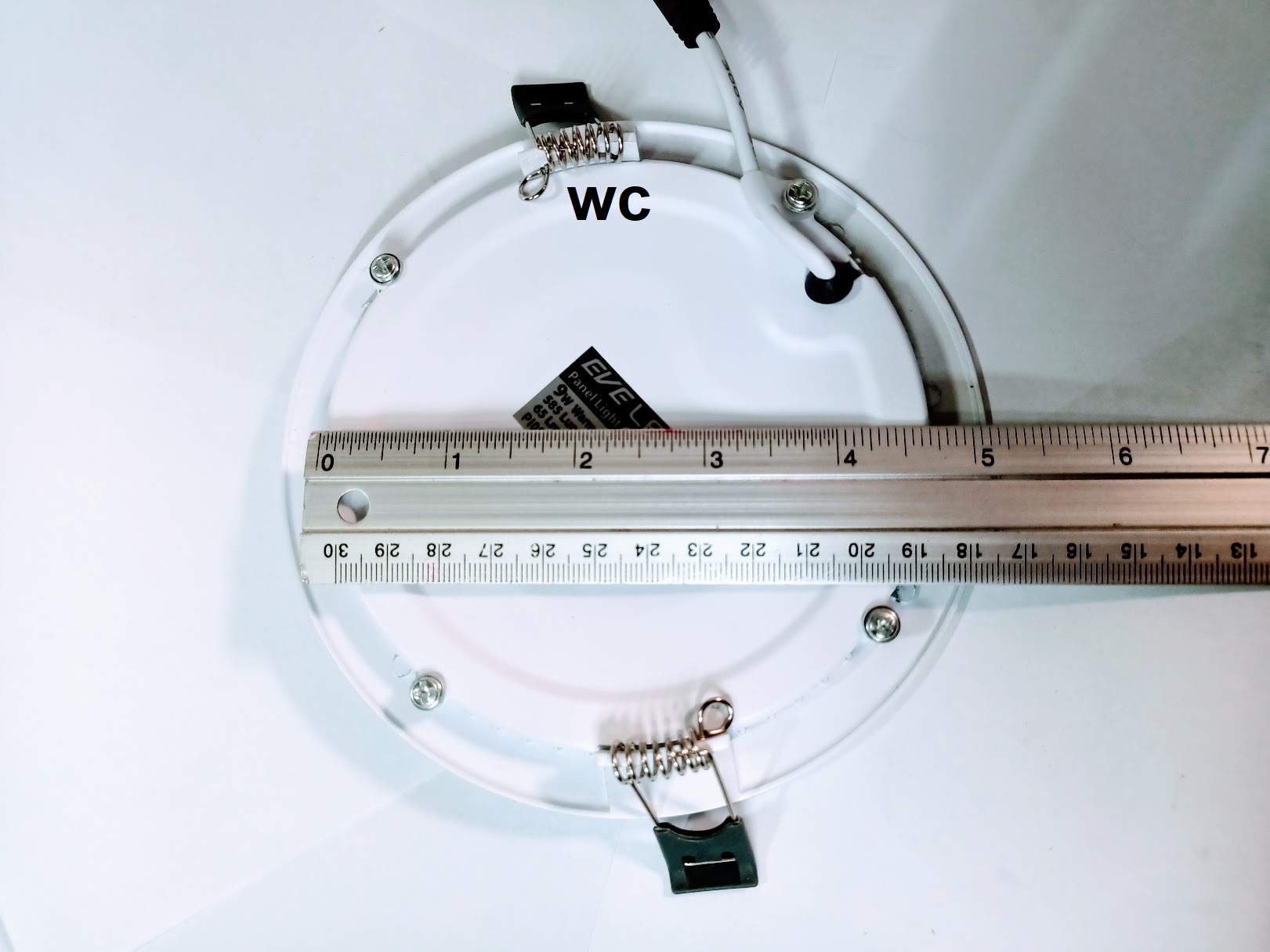 โคมดาวน์ไลท์หน้ากลม ฝั่งฝ้า LED 9W ขนาด 5นิ้ว Warm White แบรน์ EVE รุ่น TD Panel Light สีขาว สีส้ม