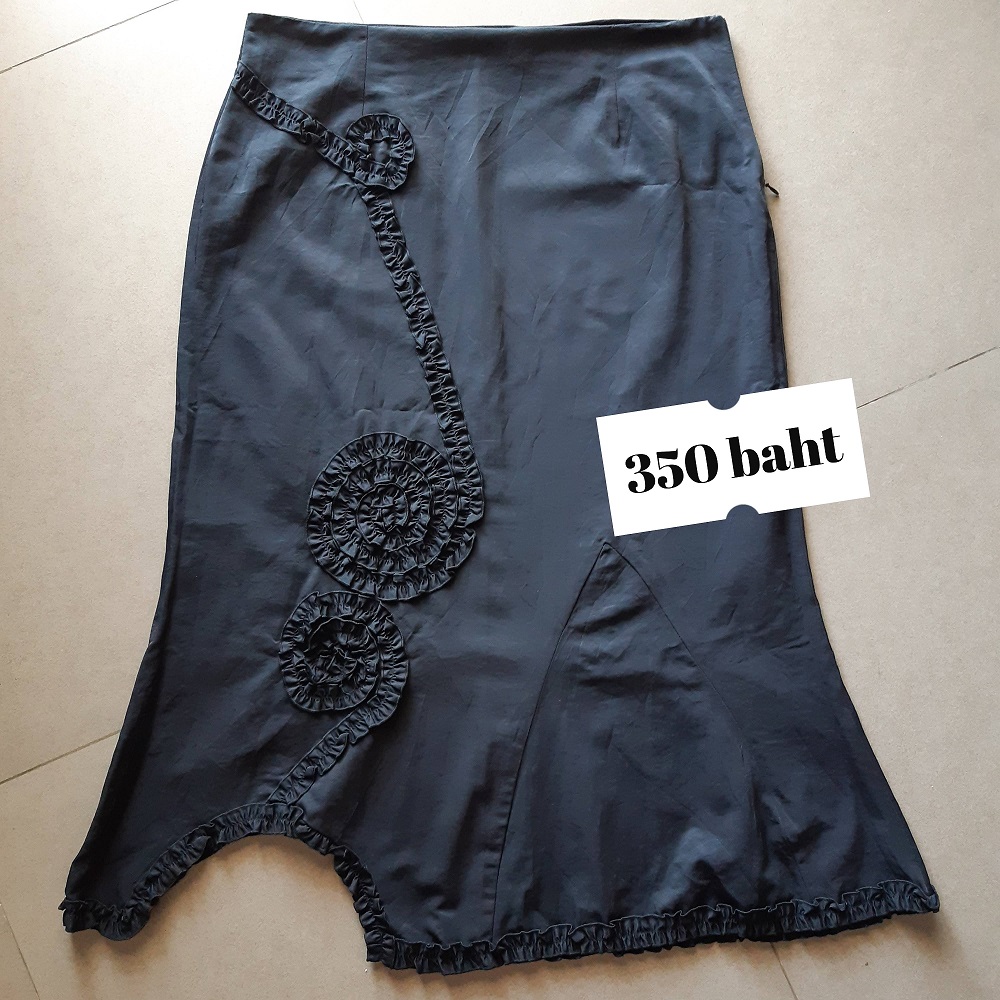 กระโปรงยาวหางปลาสีดำ สำหรับสาวอวบ แบรนด์ PROMOD