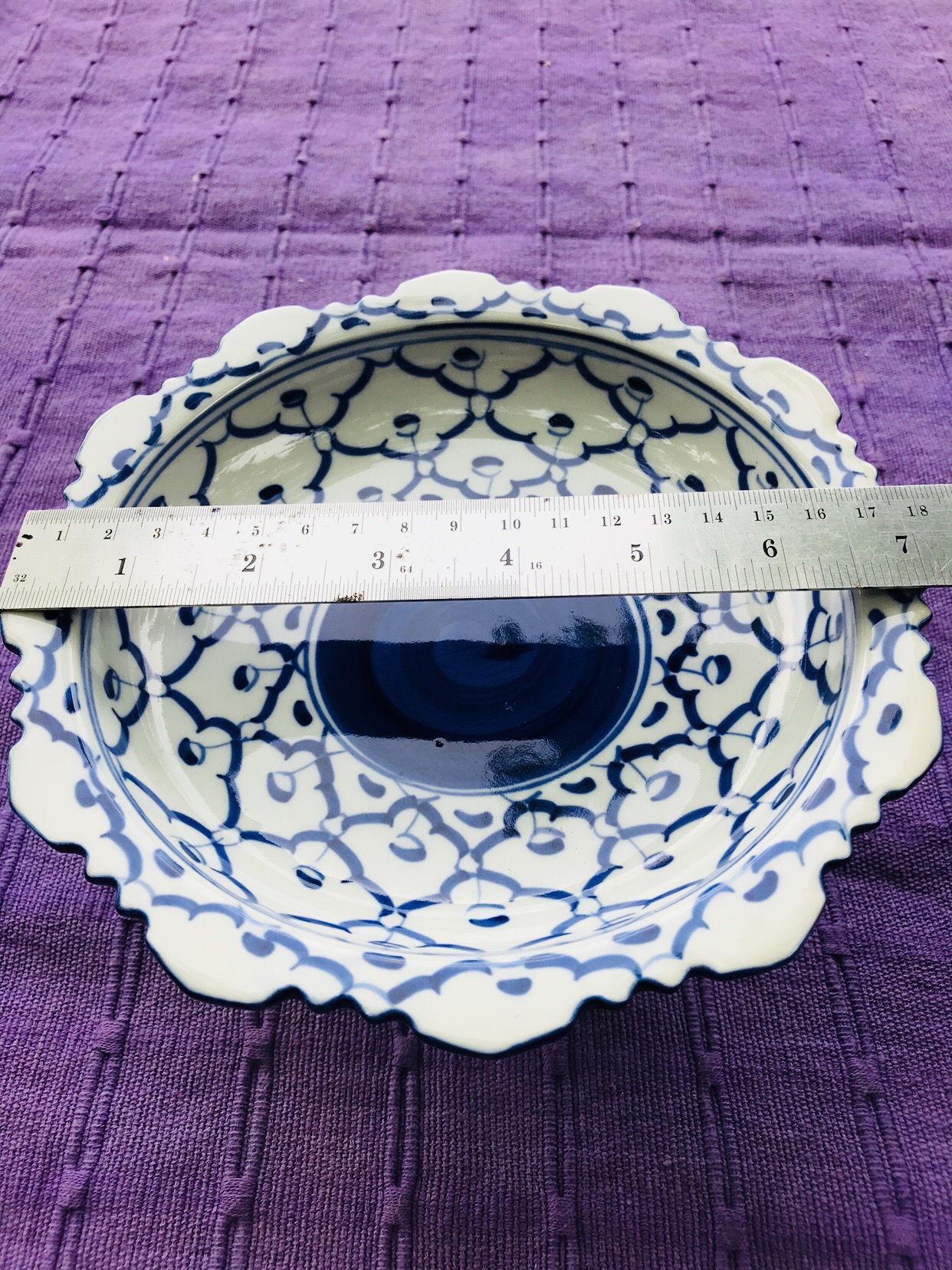 พานลายไทย 8"