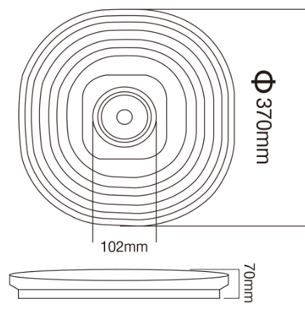 SHINING LED Smart Ceiling Lamp Bluetooth Speaker remote ขนาด 36W โคมไฟเพดาน เปลี่ยนสี และเปิดเพลงได้ เชื่อมต่อทางบลูทูธ