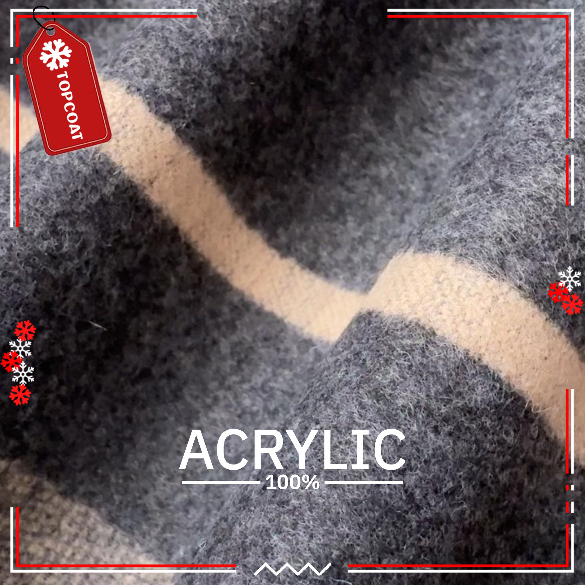 ผ้าพันคอกันหนาว (Classic Stripes) ผืนใหญ่น้ำหนักเบาสบาย ไม่คัน