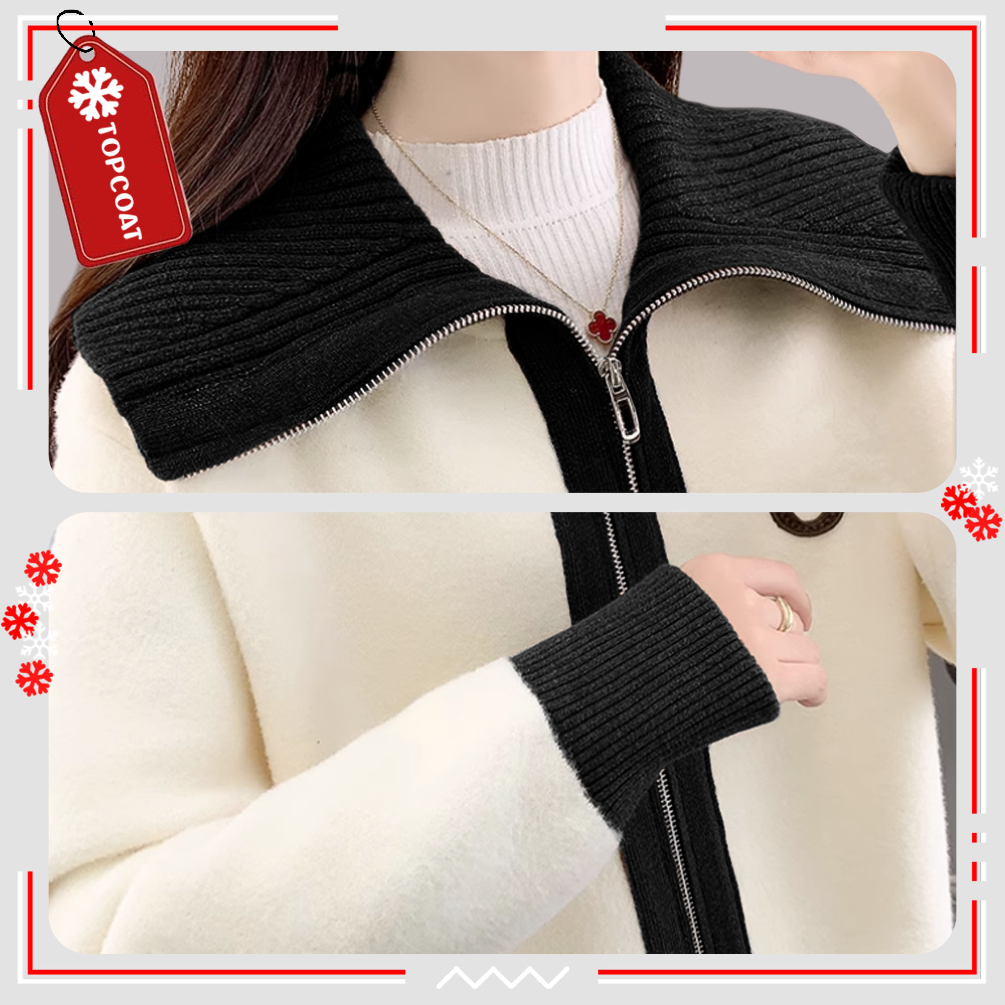 แจ็กเก็ตทูโทน จั้มเเขน ตจั้มเอว เนื้อผ้าใส่แล้วสบาย ซิปรูดได้ทั้ง 2 ด้าน