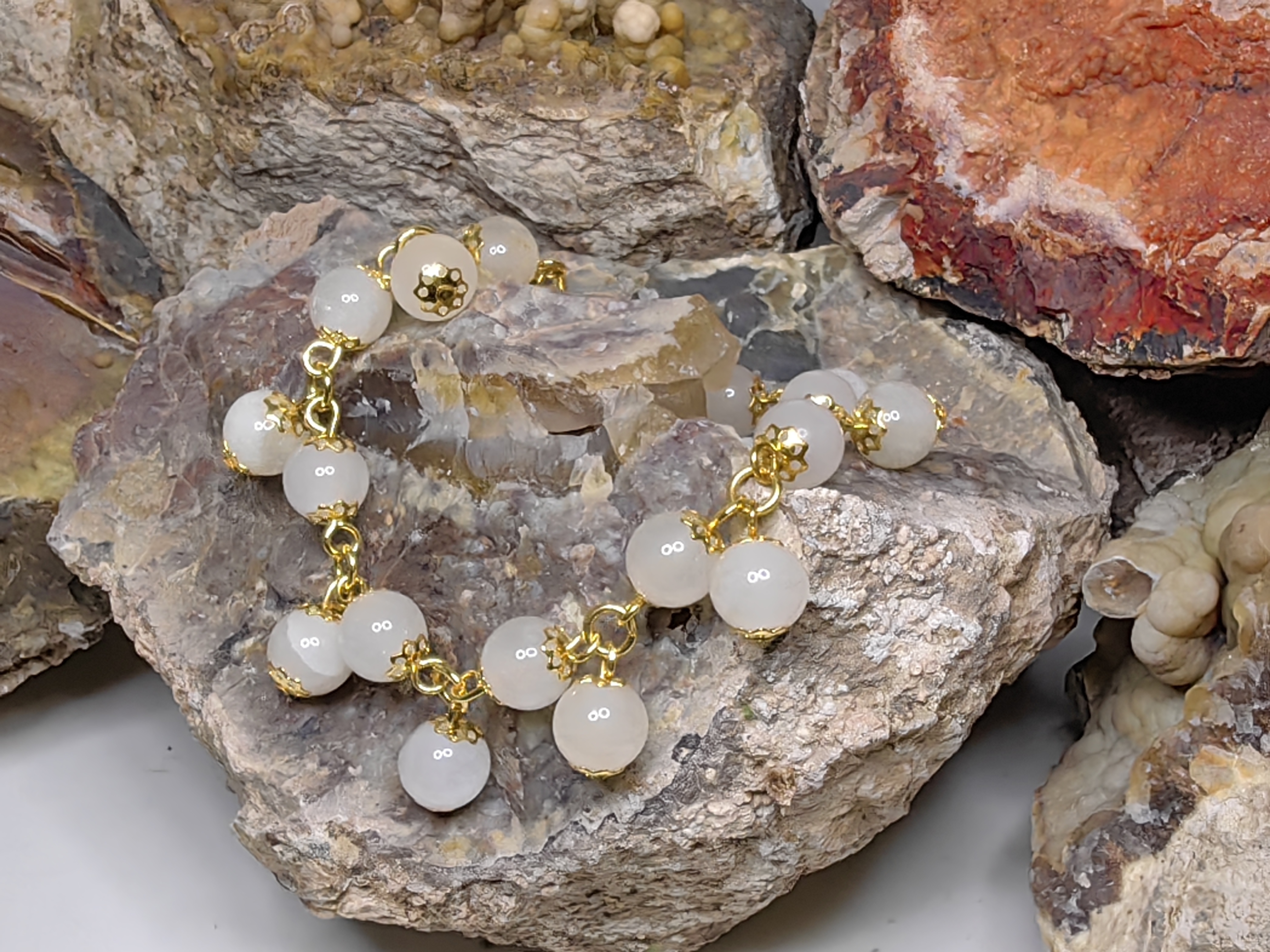 Burmese Jadeite Bracelets Gold Plated สร้อยข้อมือหยกเจไดต์พม่า ชุบทอง