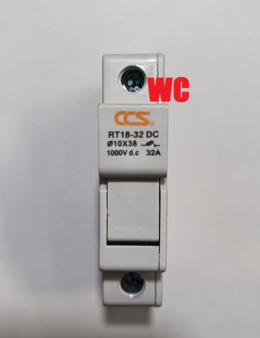 CCS ฐานฟิวส์ DC 1000V RT18-32 พร้อมลูกฟิวส์ 10A - 30A ขนาด 10x38 mm. Fuse Holder ฟิวส์กระบอก ฟิวส์ ตลับฟิวส์ ลูกฟิวส์ โซล่าเซลล์