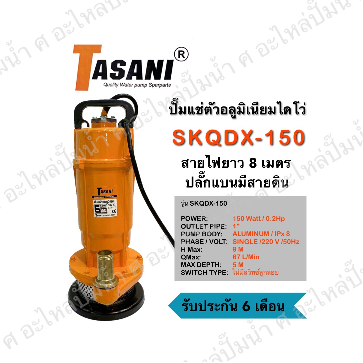 ปั๊มแช่ TASANI รุ่น SKQDX-150 (1")