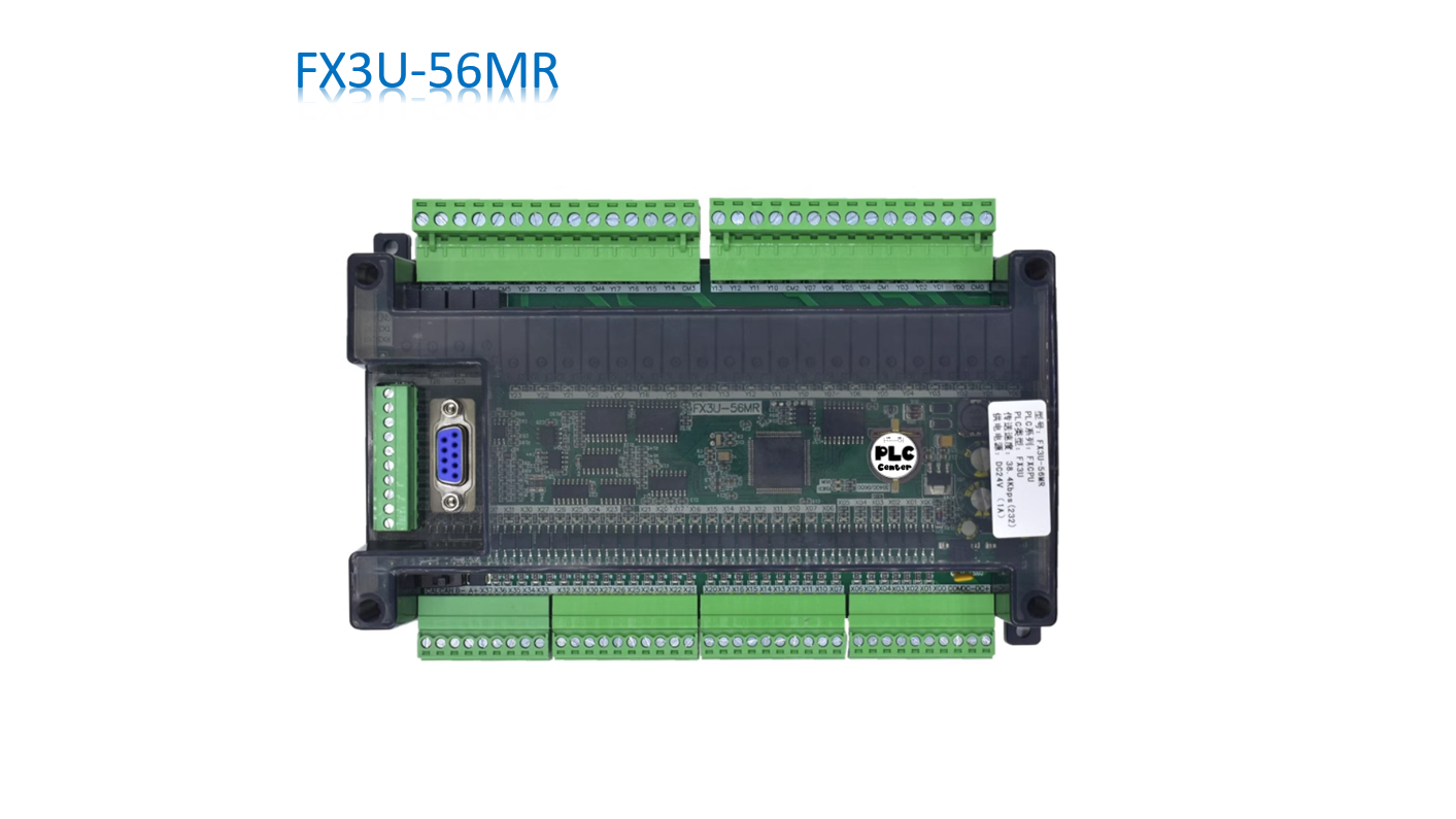 PLC BOARD FX3U-56MR+6AD+2DA+1RS485 (รุ่น TOP มีแบตเตอรี่ Backup)