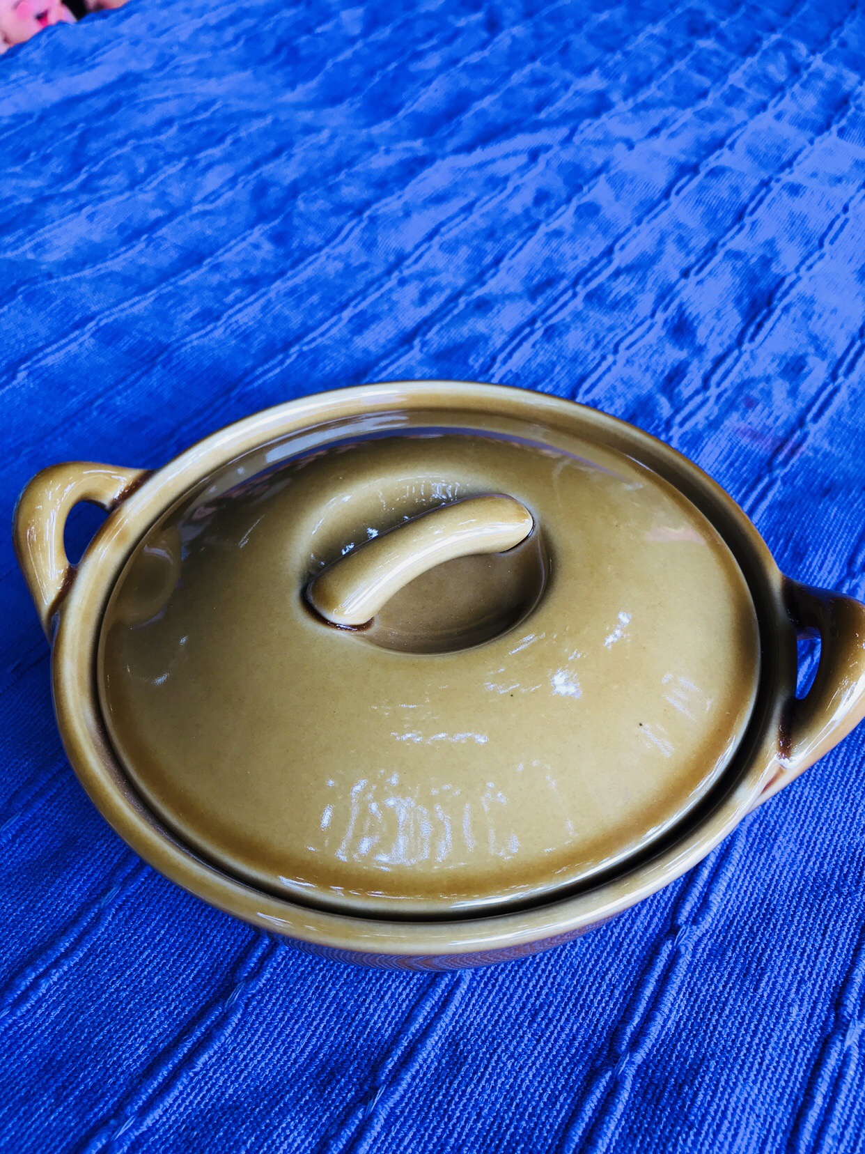 ชามฝาปิดเคลือบสองหู6”