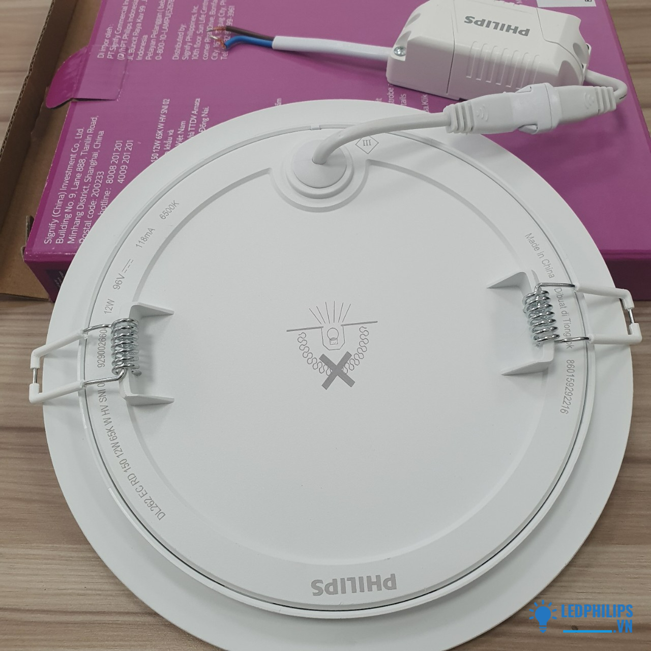 Philips ดาวน์ไลท์ LED รุ่น DL262 Slim ฟิลลิป์ แบบบาง 9w 12w ขนาด 5นิ้ว 6นิ้ว Downlight ไฟเพดาน Panel