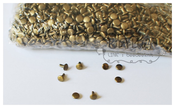 2หน้า 5*5*5 สีทองเหลืองรมดำ100ชุด(หน้าหมุด5มม ขาหมุด5มม 2หน้า)