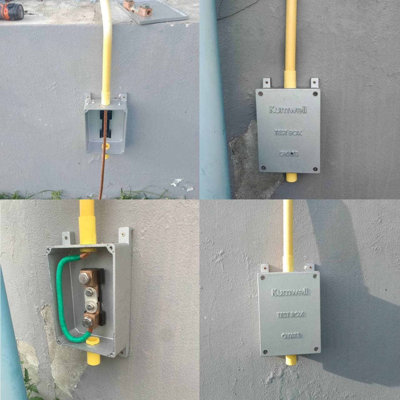 KUMWELL อลูมิเนียมกราวด์เทสบ๊อกซ์ (Aluminium Ground Test Box ) GYATB-AC Aluminium Test Box Dimension 265x153x70 mm, Aluminium To Copper Conductor