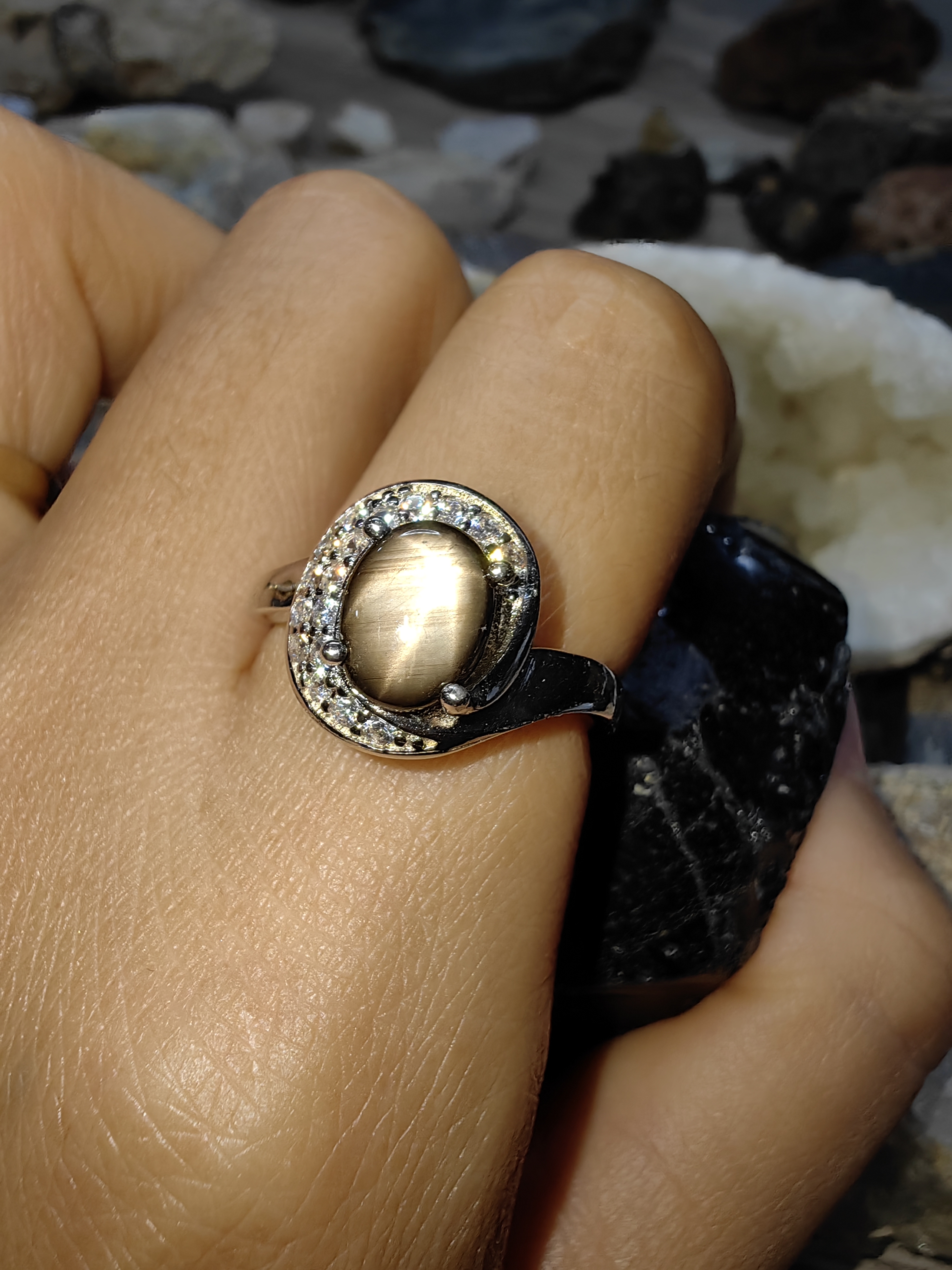 Black Star Sapphire Swiss Diamond