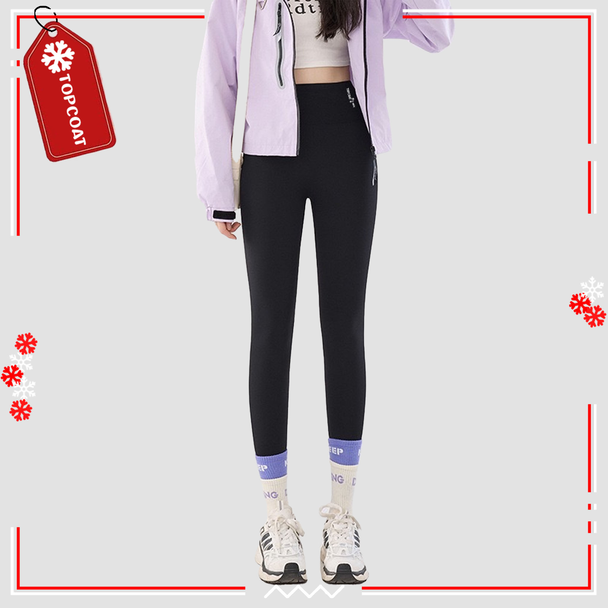 กางเกงเลกกิ้งกันหนาว บุขน อุณหภูมิติดลบ-เลขตัวเดียว ผ้าเกรดพรีเมี่ยม ยืดหยุ่น ใส่สบาย กระชับ ขาว ครีม ดำ